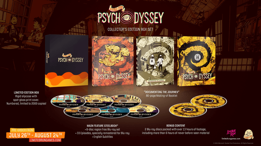 The complete contents of the The PsychOdyssey Collector's Edition Box Set